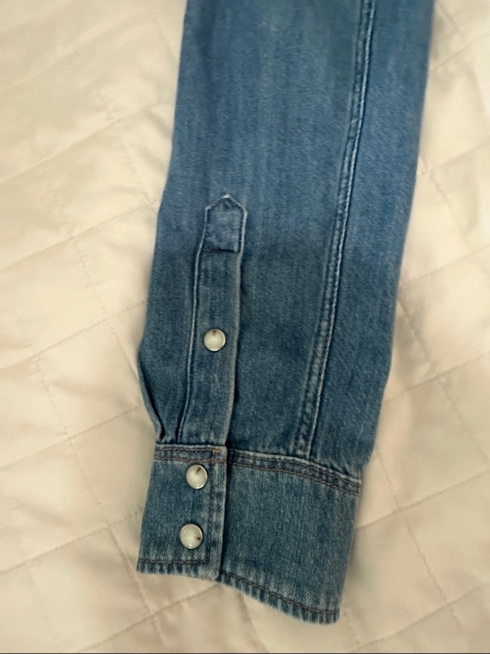 Denim Forum Classic Western Denim Shirt - Medium Blue - Picture 5 of 5